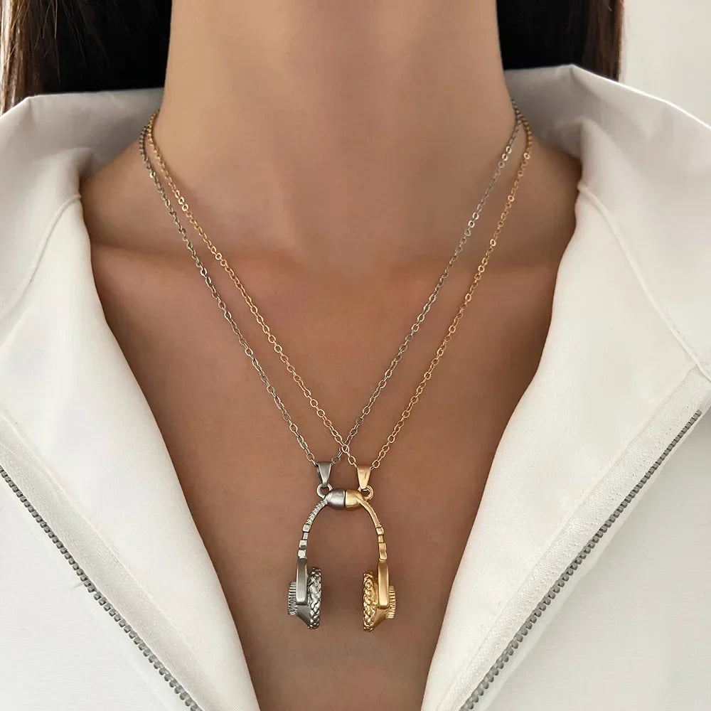 New Fashion Simple Silver Color Love Heart Pendant Necklace Charm Chain Collares Necklace for Women Party Jewelry Daily Wear