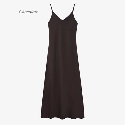 woman clothes thicken ribbing closed-fit wrap tops + Satin Adjustable straps dress (ship out in 1 day)