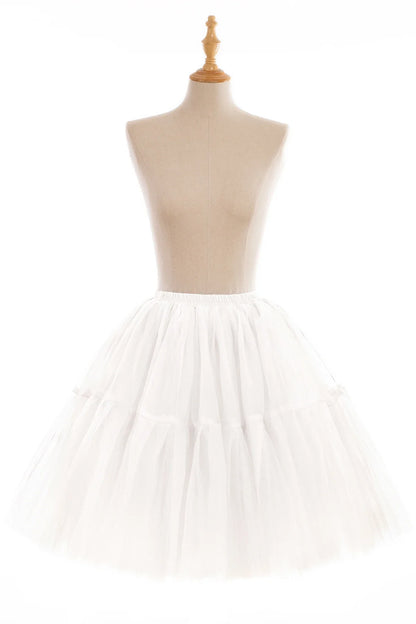6 Layers Fluffy Ball Gown Women Short Skirts Knee Length Tutu Dress Underskirt Soft Tulle Petticoat for Club Cosplay Marathon