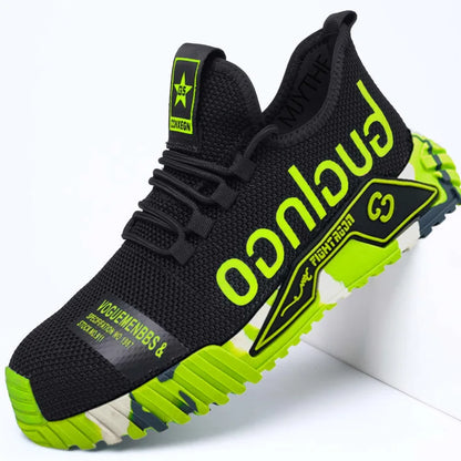 Safety Footwear Men Work Boots Lightweight Air Cushion Sneakers Puncture-Proof Work Shoes Indestructible Male Steel Toe Shoes