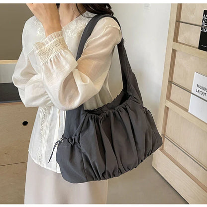 Hot Selling Fashion Nylon Pleated Women's Crossbody Bag 2026 New Casual Trend Versatile Large Capacity Tote Women's Shoulder Bag