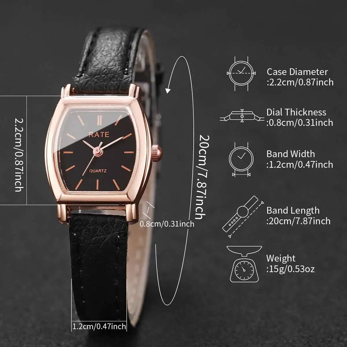 Fashion Women Watches Casual Small Dial Leather Strap Womens Quartz Watch Reloj Mujer Girls Clock（Without Box）
