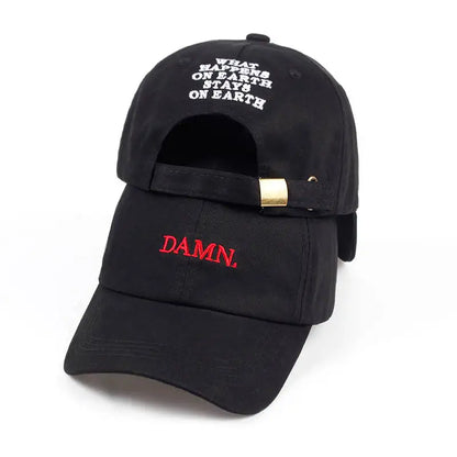 Hats for men and woman Embroidered DAMN. Dad Hat Hip Hop Stitched Kendrick lamar Unstructured Rapper Snapback Baseball Cap