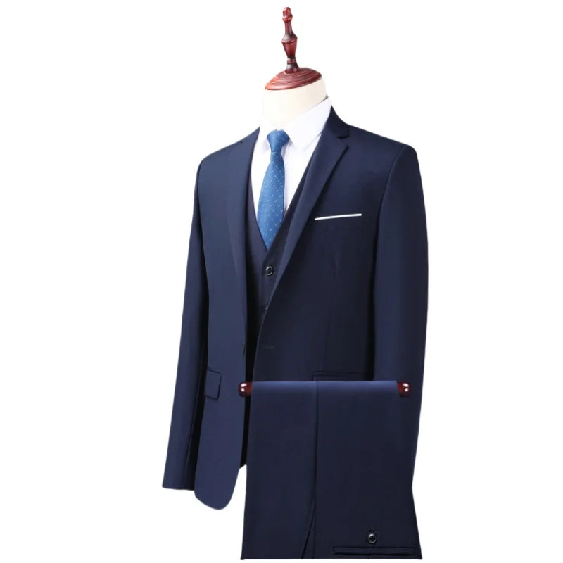 Suits Men's Fashionable Formal Tailored Solid-color Dance Singer Trend Host Casual Wedding Banquet Dress Star Performance Suit