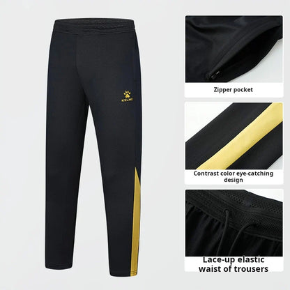 Football Training Leggings 2024 Spring Summer Breathable Elastic Sports Pants Football Competition Jogging Pants