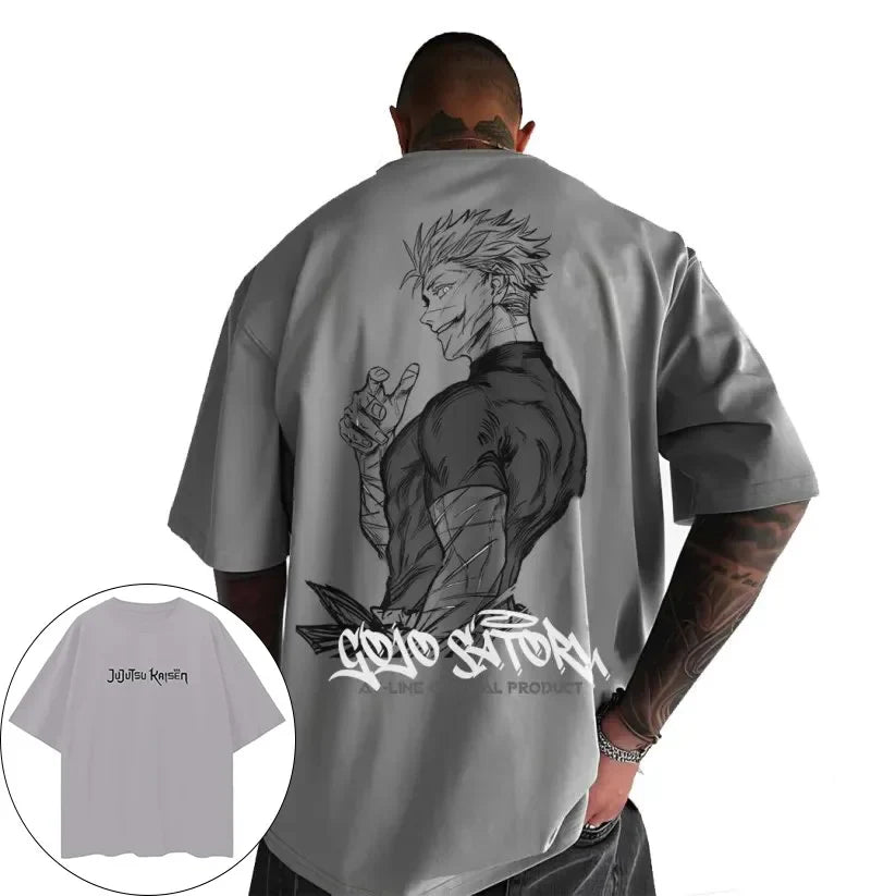 Jujutsu Kaisen Japanese Anime Satoru Gojo Summer Men's Cotton T-Shirt Boy Y2k Harajuku Kids Parent-Child Trend Short Sleeve