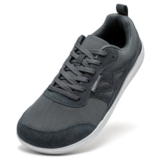 HOBIBEAR Tênis Minimalista Barefoot Feminino Masculino Drop Zero Bico Largo Cadarço Leve para Corrida