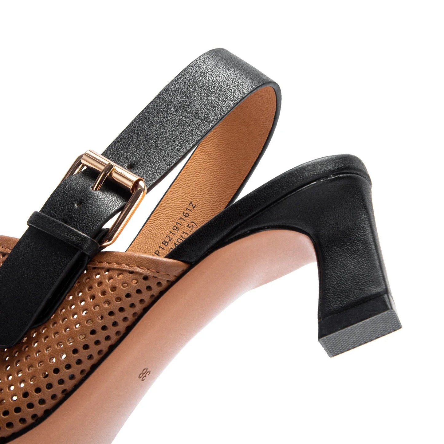 Women's shoes Luxury brand summer sandals leather medium high heel hollow breathable temperament girls shoes 35-40 yards