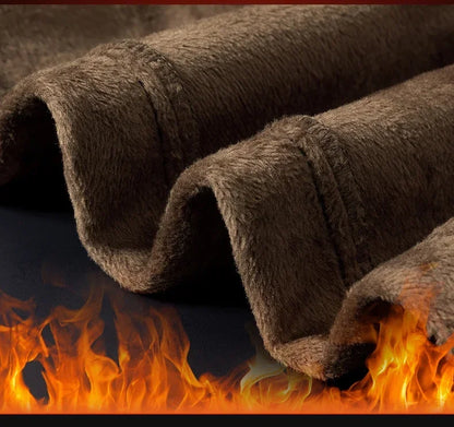 Thick Stretch Men's Corduroy Fleece Pants Fashion Business Casual Warm Chenille Male Brand Trousers Winter Thermal Pants