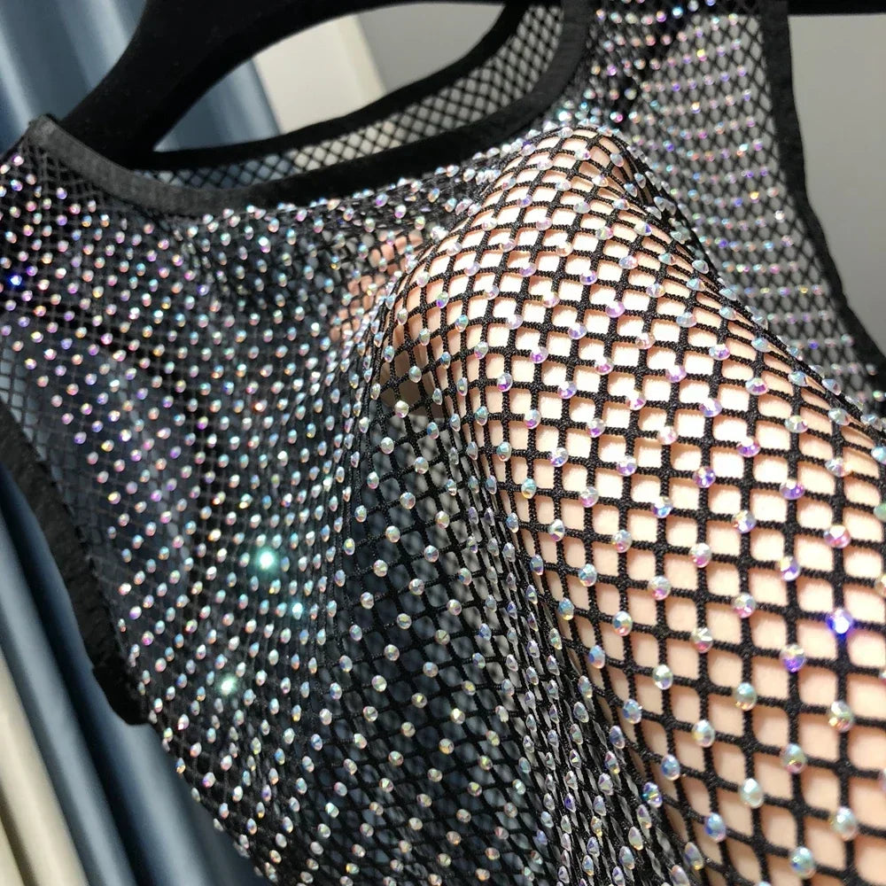 Hot Girl Y2k Small Vest Summer New H Vest with Short Vest and Shiny Women's Round Neck Top