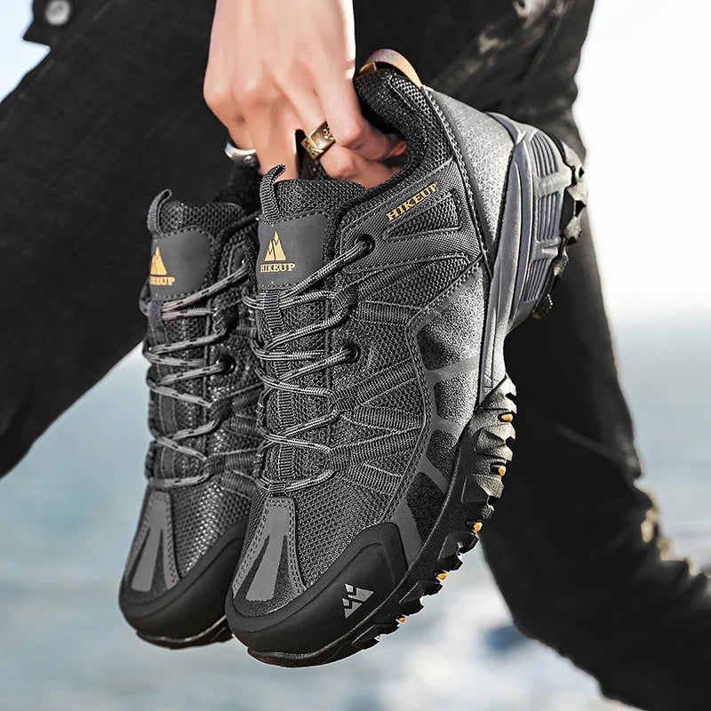 Breathable Cushioning Nonslip Sneakers Men's Hiking Shoes Running Trekking Sneakers Outdoor Mountain Sports Shoes for Men