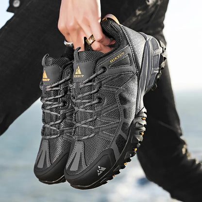 Breathable Cushioning Nonslip Sneakers Men's Hiking Shoes Running Trekking Sneakers Outdoor Mountain Sports Shoes for Men