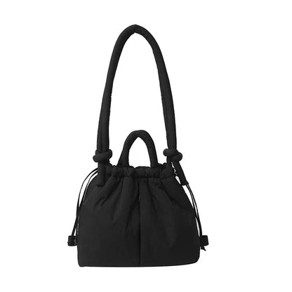 Fashion Casual Large Capacity Puffer Tote Bag Designer Padded Nylon Women Shoulder Bags Handbags Knotted Strap Crossbody Bags