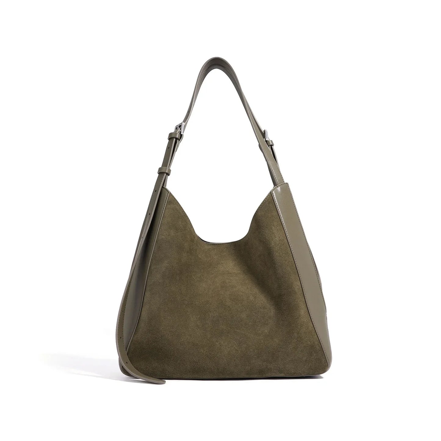 New Split Cow Leather Women's Faux Suede Bag Autumn Winter Underarm Bag for Lady Shoulder Crossbody Bag