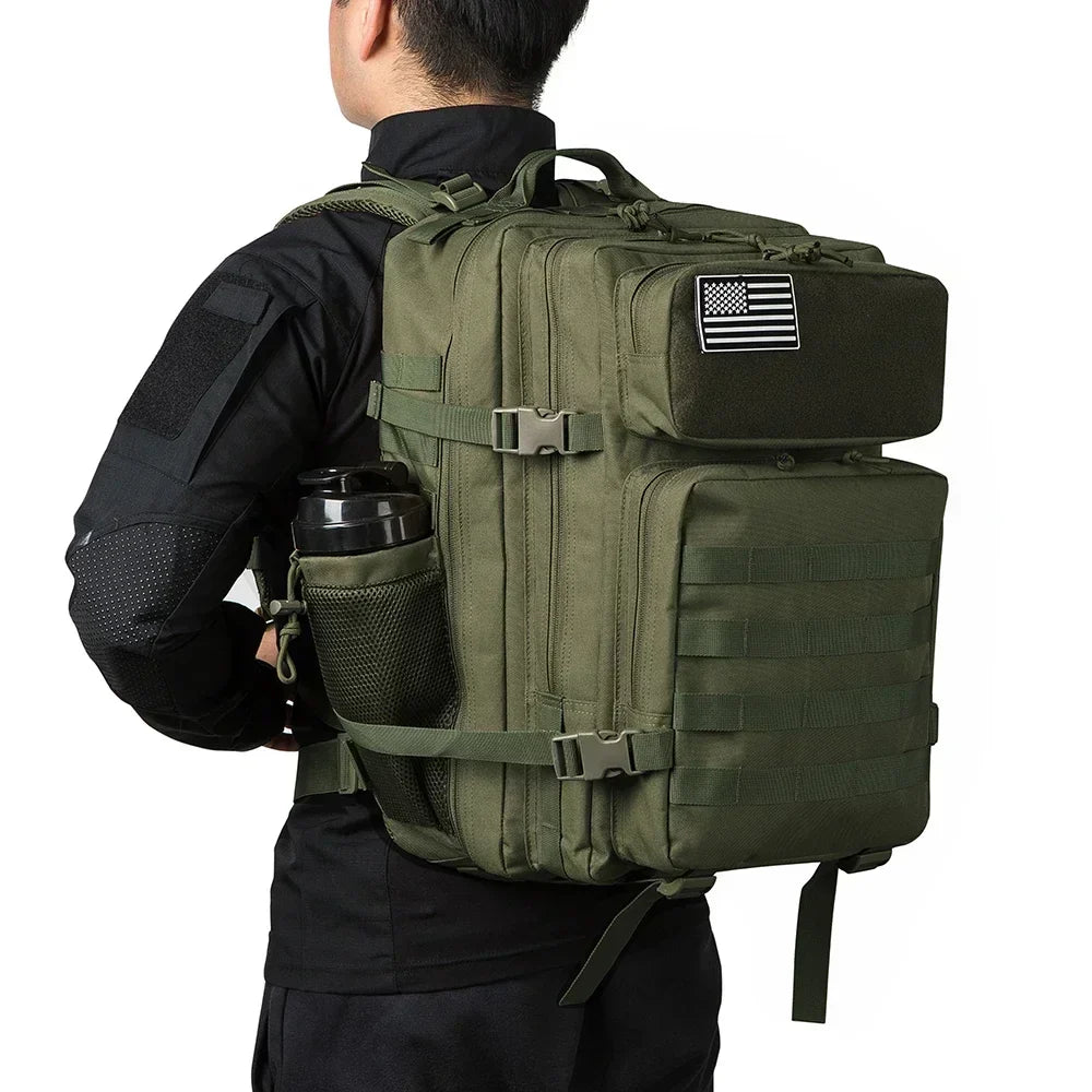 45L Tactical Backpack for Men  Outdoor camping equipment back pack Hiking Survival Rucksack travel backpacks School Bag