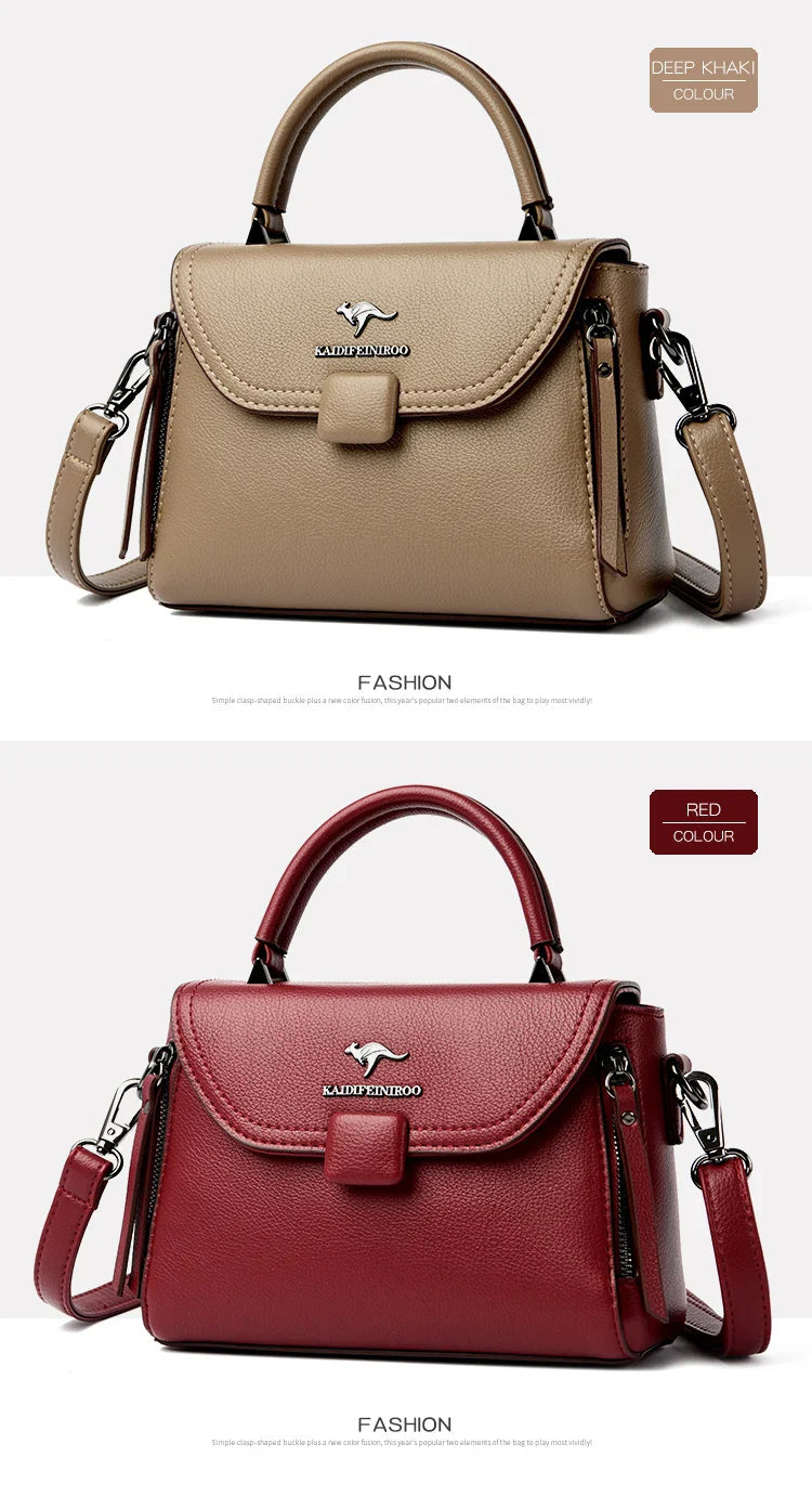 Authentic High Quality Soft Leather Luxury New Designer Fashion Casual Women's Shoulder Bag Handbag Crossbody Bags for Women2024