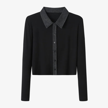 ribbing cardigan with denim collar + sleeveless maxi dress matching set for woman clothes