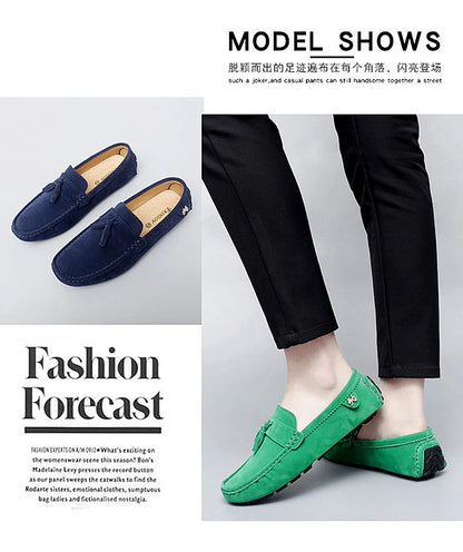 2025 New Beanie Shoes Men's Tassel Frosted Soft Sole Korean Style Easiest for Match Fashion Casual Shoes British Lazy Driving Trbottomy Shoes