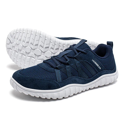 Wide Toe Walking Shoes Men Women Non Slip Outdoor Sneakers Lace Up Mesh Breathable Running Shoes