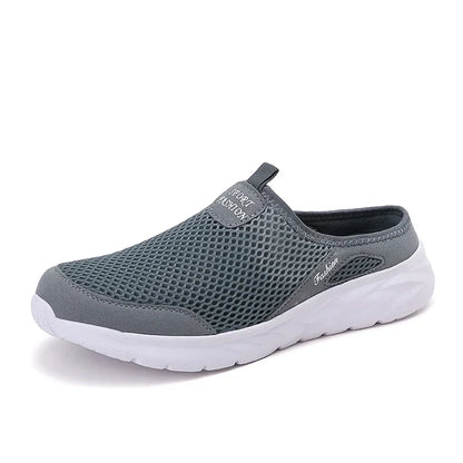Casual Shoes Men Summer Half Shoes Slippers Slides Slip on Shoes Men Mesh Breathable Soft Comfortable Slippers for Men