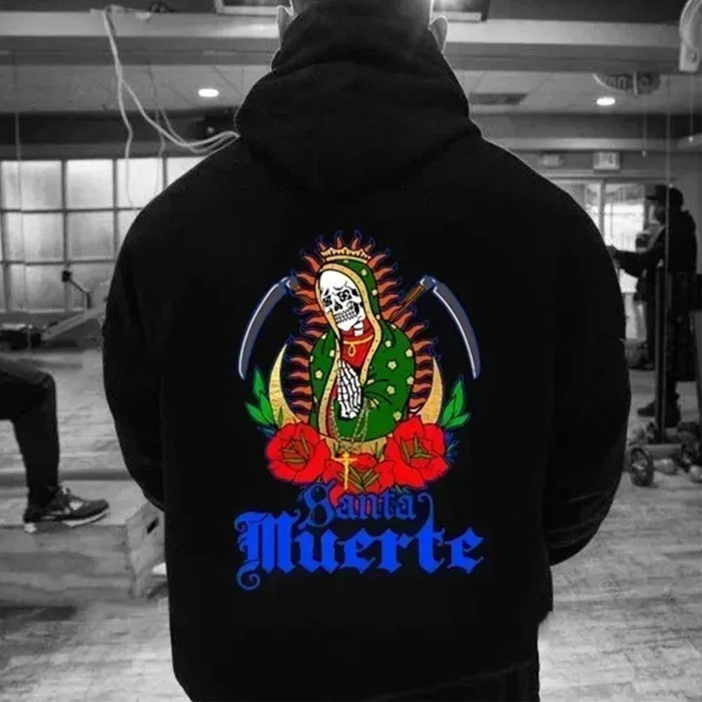 La Santa Muerte Hoodie Pattern Sweatshirt Halloween New In Women Men Sportswear Pullover Autumn and Winter Essentials Hoodie