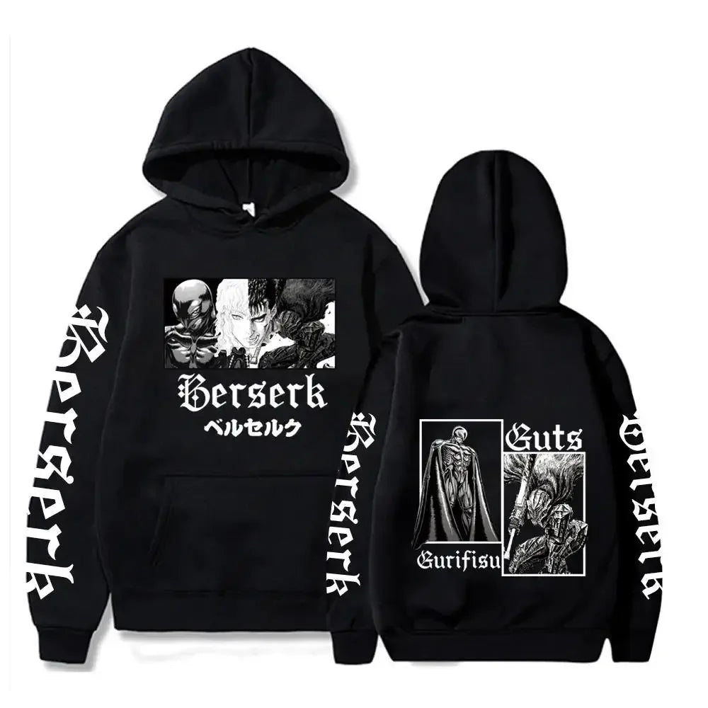 Hoodies, men's and women's printed long sleeved streetwear, Japanese hoodies, fleece loose and soft clothing