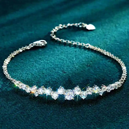 5mm&3.5mm&2.5mm Moissanite Bracelet 925 Certified Original Silver Adjustable Chain Bracelets for Women Minimalist Jewelry