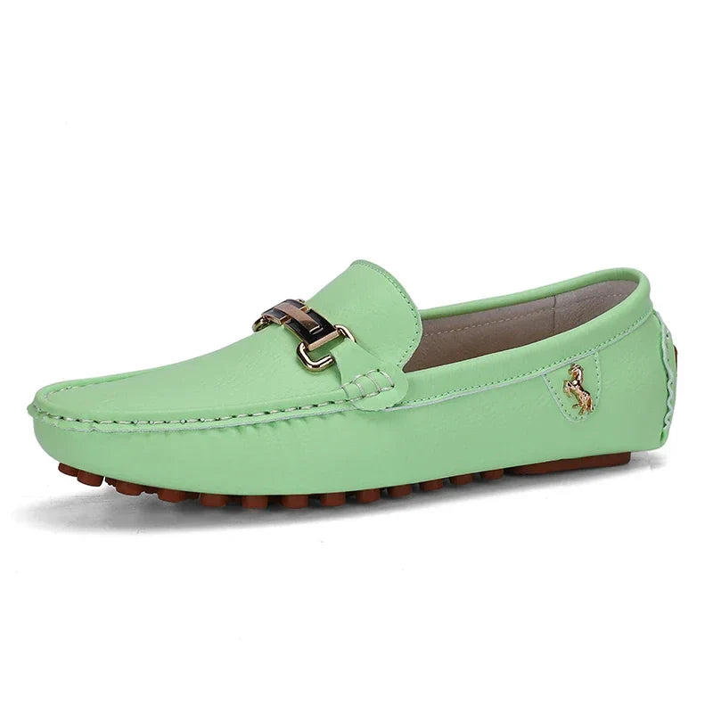 Shoes Men Handmade PU Leather Loafer Casual Driving Flats Slip-on Shoes Luxury Comfy Moccasins White Loafers Shoes for Men