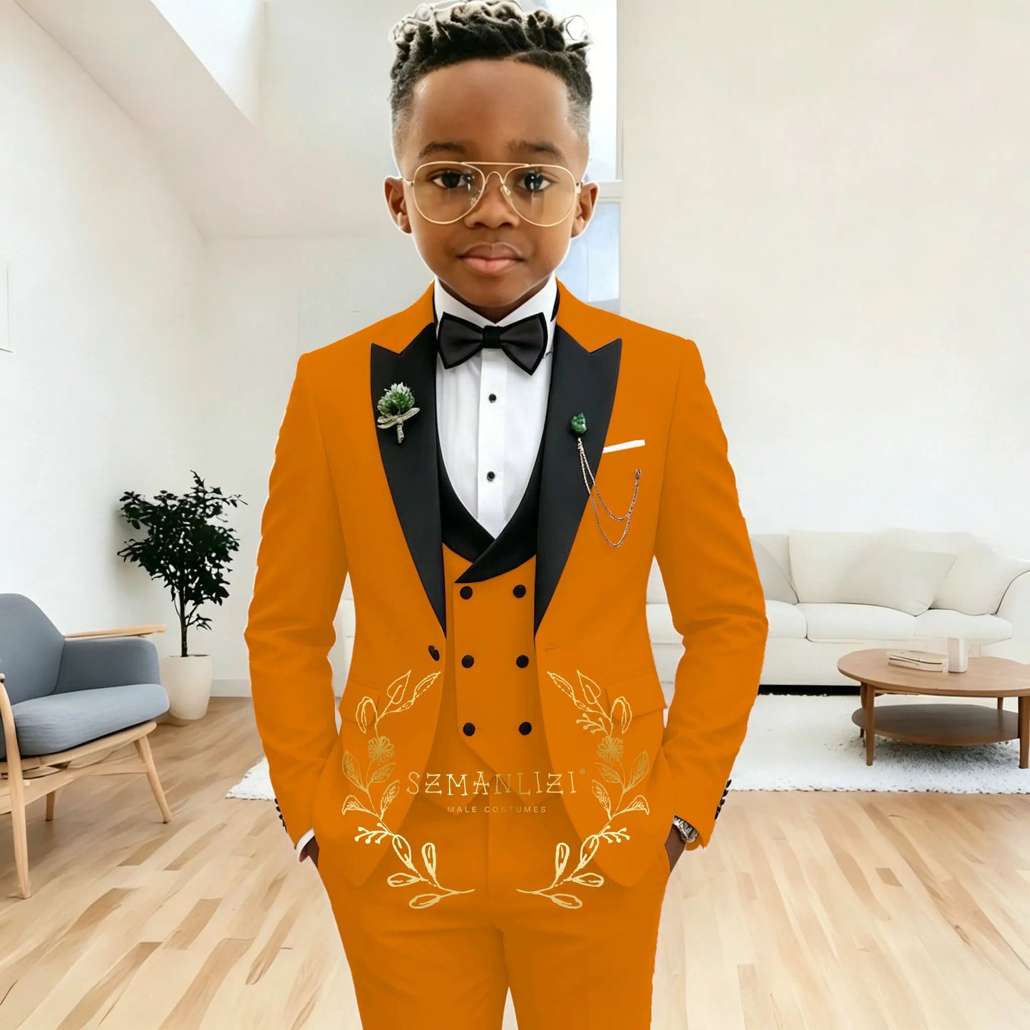 Pink Peaked Lapel Boy Formal Suits Dinner Tuxedos Boys Groomsmen Kids For Wedding Party Prom Suit Wear Ensembles De Blazers