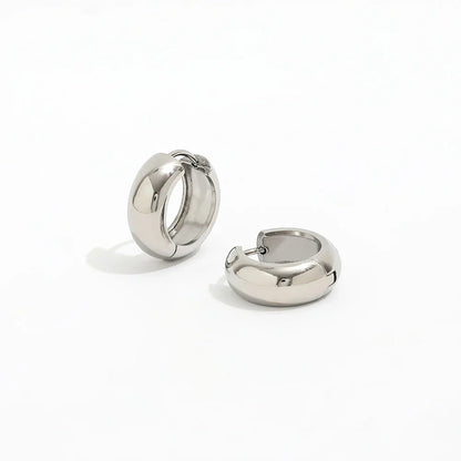 Jewelry Waterproof & Tarnish Free Minimalist PVD New Small Circle Huggie Stainless Steel Earring for Women