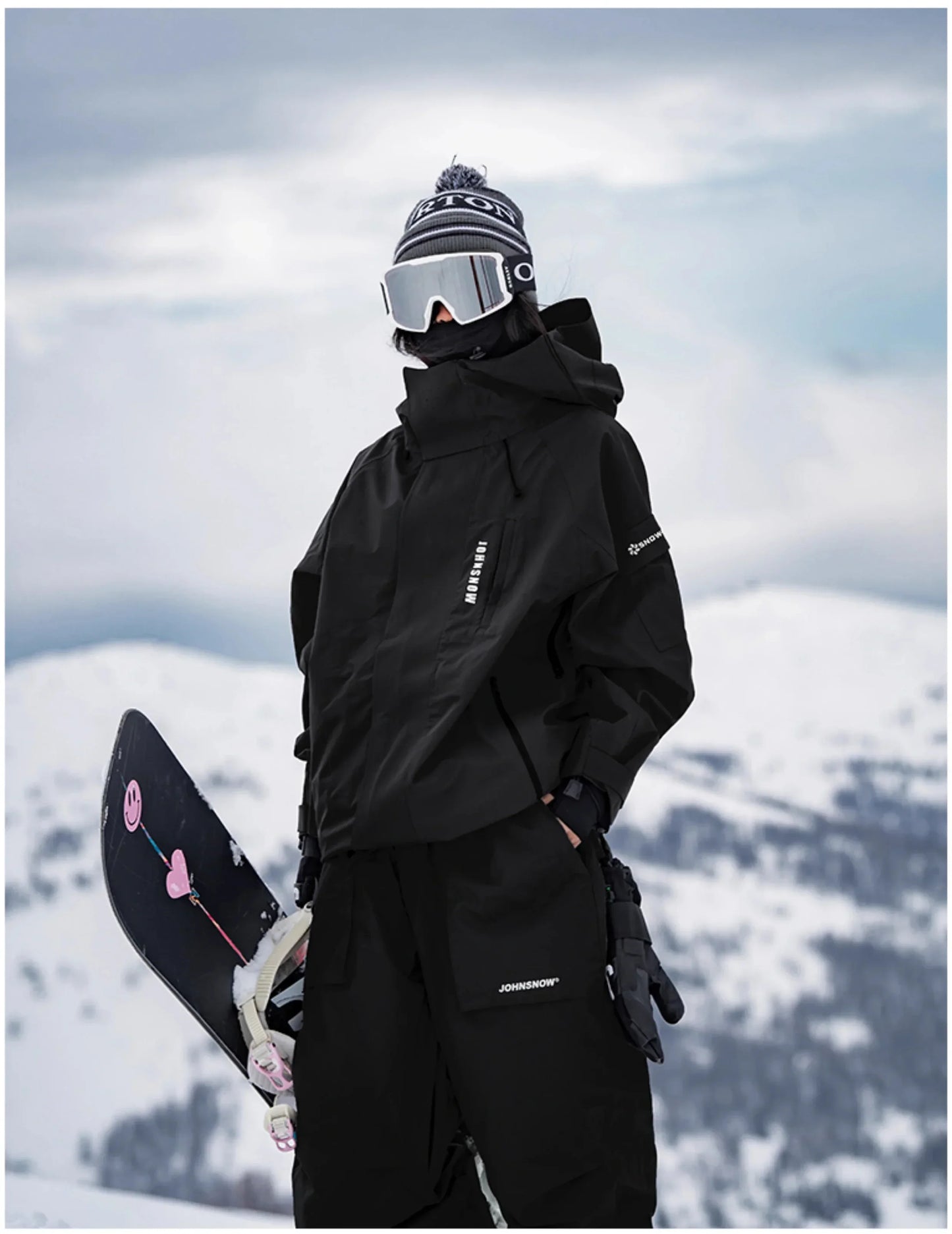 John Snow Winter Ski Suits Men And Women Outdoor Waterproof Breathable Warm Snowboarding Suit Sets Skiing Jacket And Pant