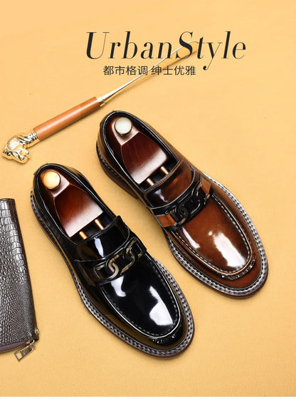 Luxury Slip on Dress Shoes Men Genuine Leather Italian Loafer Shoes for Men Black Brown Brand Formal Oxford Men Casual Shoes