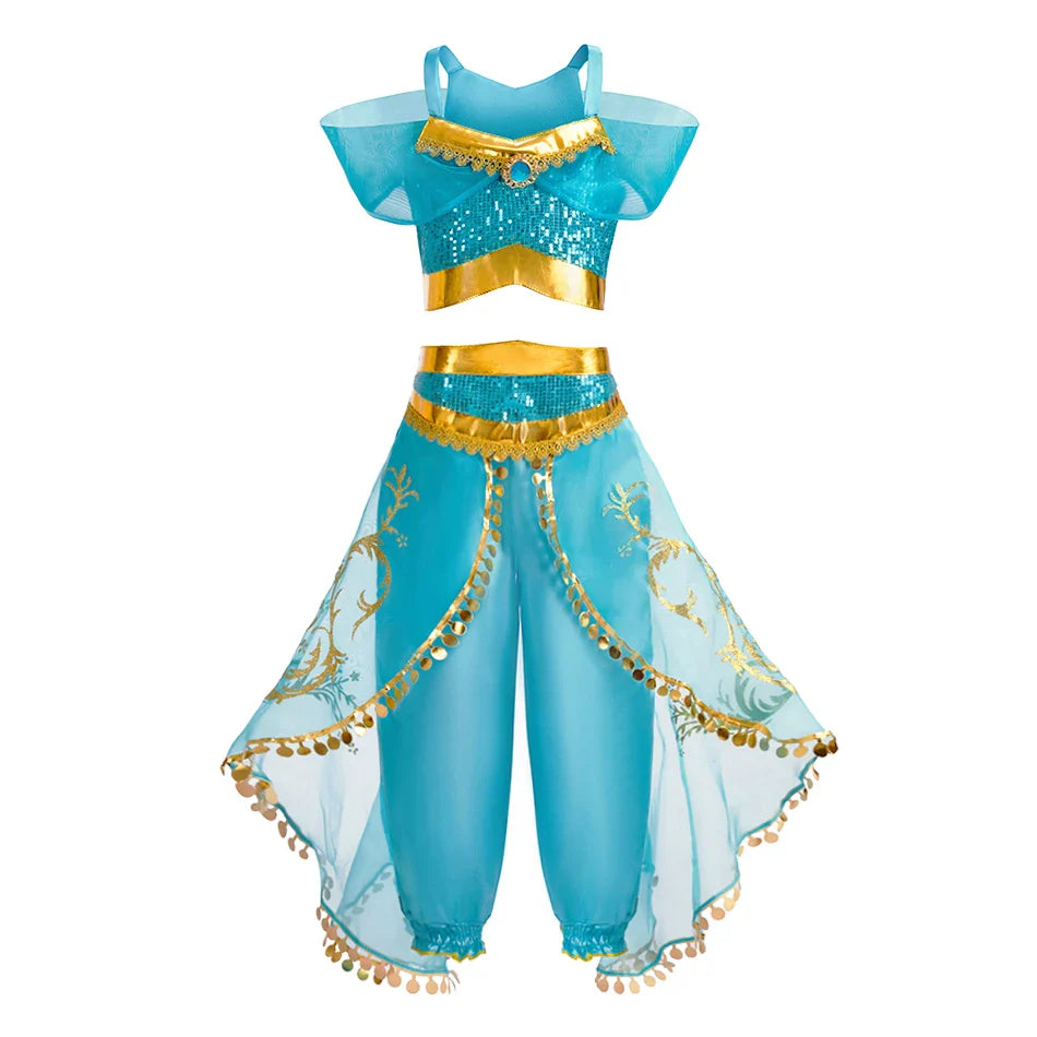 Children Belle Anna Rapunzel Clothing Kids Princess Ball Clothes Kids Performance Cosplay Costume Girls Birthday Luxury Dress Up