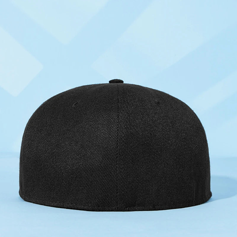 Man Plus Size Baseball Caps Adult Flat Peak Hip Hop Fitted Hat Men Women Large Size Snapback Cap size 6 3/4 to size 8