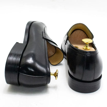 Men's Genuine Leather Penny Loafers Italian Design Luxury Classic Wedding Formal Office Business Dress Shoes