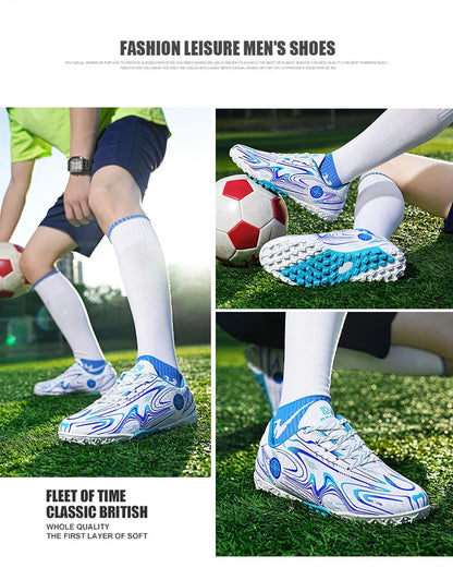 Men's football shoes with long studs for men, women, children, boys, teenagers, sports sneakers, outdoor training shoes