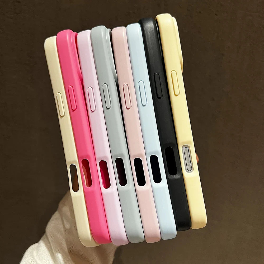 Candy Color Silicone Protective Phone Case For iPhone 17 Pro Max 17 Air 17 Pro Shockproof Matte Soft TPU Bumper Back Cases Cover