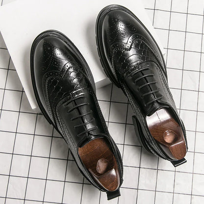 Classic Wedding Leather Shoes For Men Brogues High Quality Men's Dress Business Shoes Office Party Social Formal Shoes Male