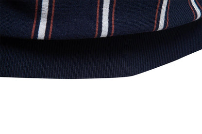 Men's Stripe Polo Shirt Old Money Style Short Sleeve Soft Breathable Casual Elegant Fabric for Comfortable Wear