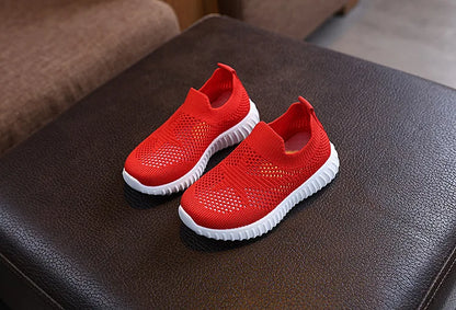 Children Running Sneakers Boys Girls Casual Mesh Breathable Anti-Slip Walking Patchwork Tenis Toddler Soft Soled Girls Shoes