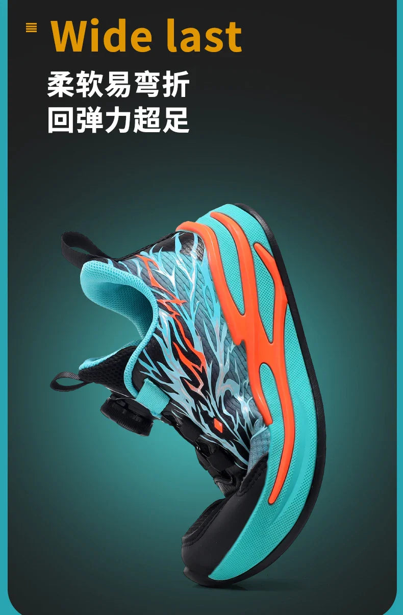 New Anti-skid Leather Kids Sneakers for Boys Running Walking Lightweight Casual Shoes With Fashion Dragon Pattern Size 31-38