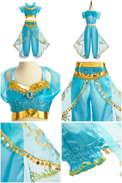 Children Belle Anna Rapunzel Clothing Kids Princess Ball Clothes Kids Performance Cosplay Costume Girls Birthday Luxury Dress Up
