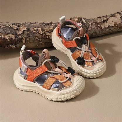 New Summer Children Sandals For Boys Breathable Kids Sport Shoes Soft Sole Fashion Toddler Boys Beach Sandals EU 21-30
