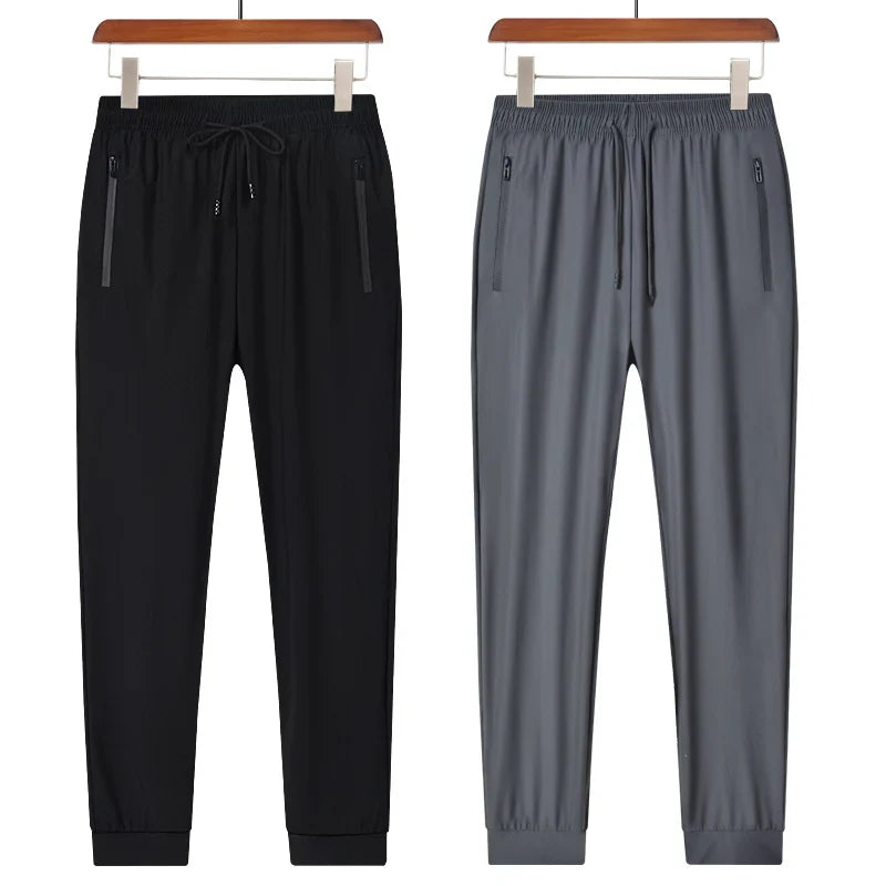 New Ice Silk Breathable Men's Sports Pants Quick Drying Sweat-absorbing Comfortable Cool High Quality Outdoor Pants for Men