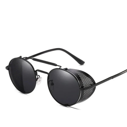 Retro Round Metal Sunglasses Steampunk Men Women Brand Designer Glasses Oculos De Sol Shades UV Protection