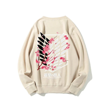 Anime Attack on Titan Sweatshirt Casual Streetwear Men Women Round-neck Pullover Hoodie Sweater Long Sleeves Top Autumn Trendy