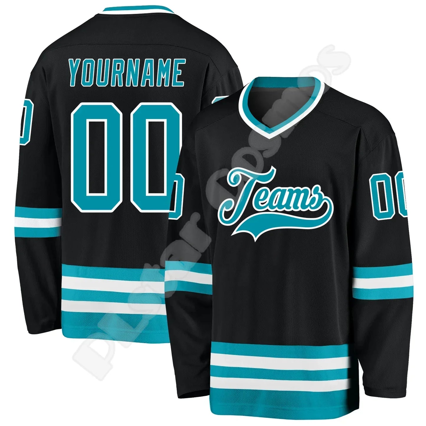 NewFashion Hockey Jersey Custom Name Team Logo Number Colorful Pullover Long Sleeves 3DPrint Harajuku Casual Funny Sweatshirts A