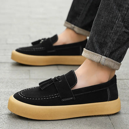 New autumn men's bean shoes British style loafers fashionable men's casual single shoes
