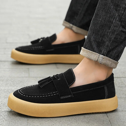 Sapatos masculinos de outono novos mocassins estilo britânico elegantes casuais sapatilhas individuais masculinas