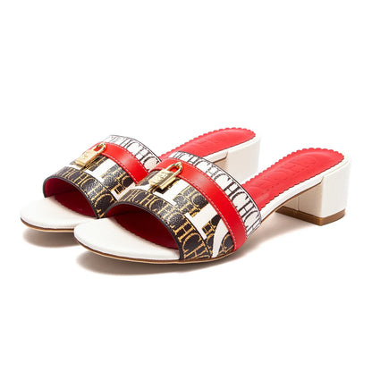 Woman's Heels Sandals Low Block Chunky Slide Sandals Slip on Comfortable Casual Pumps Shoes 5cm